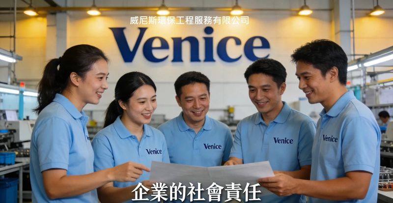 威尼斯環保工程的企業理念中，強調企業社會責任（CSR）是維持其持續發展的核心元素。