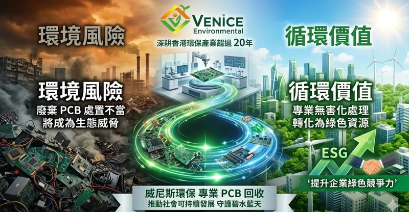 從危險廢料到再生資源：香港 PCB 廢棄電路板回收的全方位指南，協助企業解決廢 PCB 煩惱  | 威尼斯環保工程