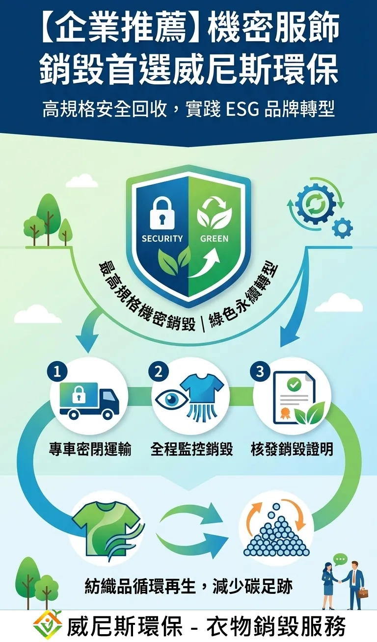 【專業衣物銷毀案例 - 知名企業盛讚及推薦】機密服飾銷毀首選，威尼斯環保提供高規格安全回收標準，實踐 ESG 品牌轉型。