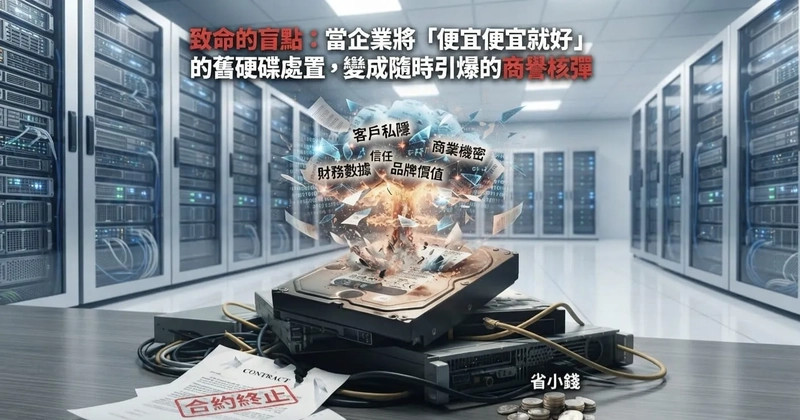 致命的盲點：當企業將「便宜就好」的方式去處置報廢舊硬碟，貪小便宜會引發的資安危機與商譽核彈，變成隨時引爆的商譽核彈 | 威尼斯環保