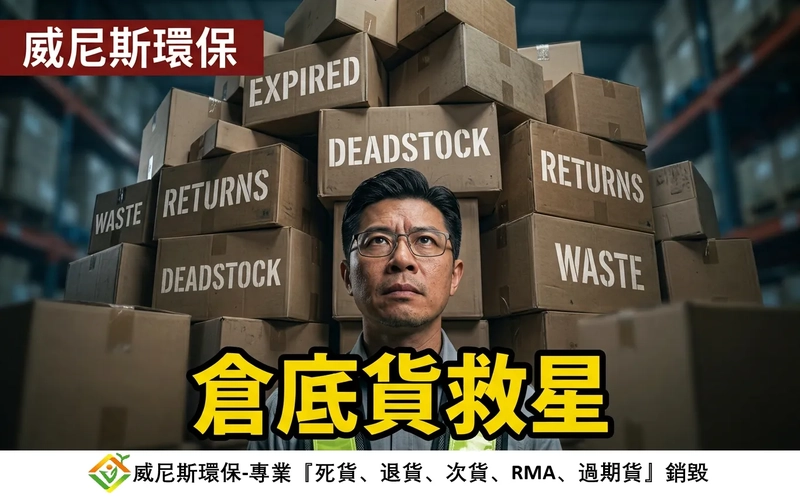 【你公司仲有倉底貨頭痛緊？】威尼斯環保專業 『死貨、退貨、次貨、RMA、過期貨』銷毀：合法合規又環保，幫你輕鬆清走倉底貨！