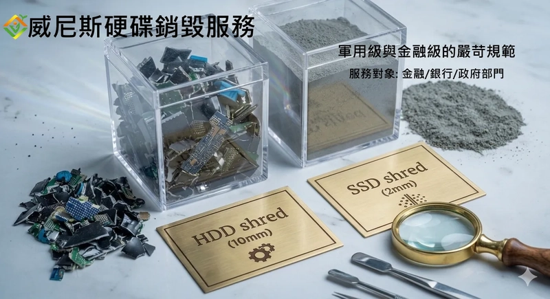 數據銷毀大比拼：為什麼 SSD 需要比 HDD 粉碎得更細？10mm vs 2mm 的終極對決 | 威尼斯環保